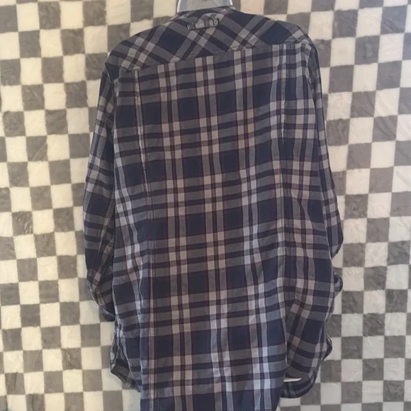 Duluth Trading Co Women’s Purple Plaid Long Sleeve Flannel Shirt Size L/Large - Picture 9 of 10